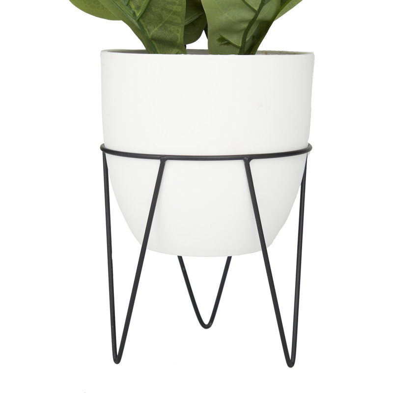 AllModern 19.25'' Faux Herbs Plant in Metal Pot & Reviews Wayfair